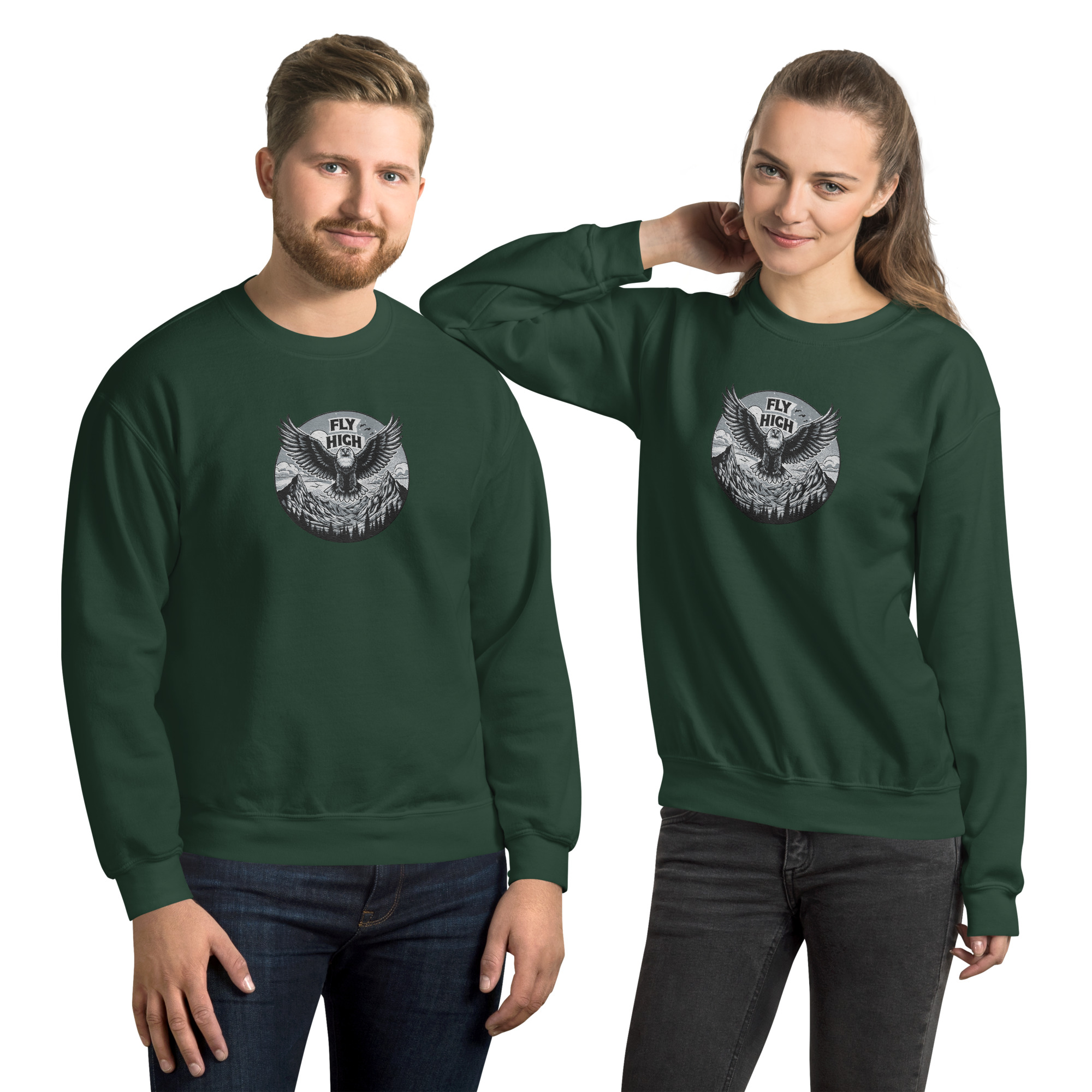 unisex-crew-neck-sweatshirt-forest-green-front-6a4291d503bb1.jpg