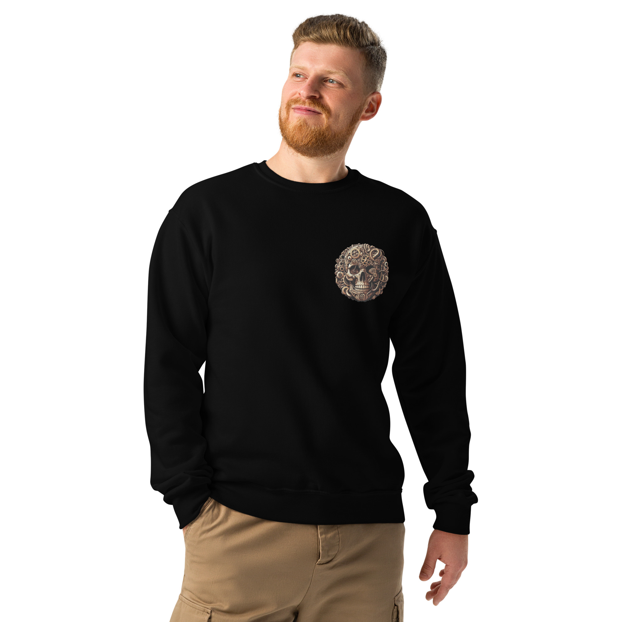 Crew neck sweatshirt (Golden-Skull)