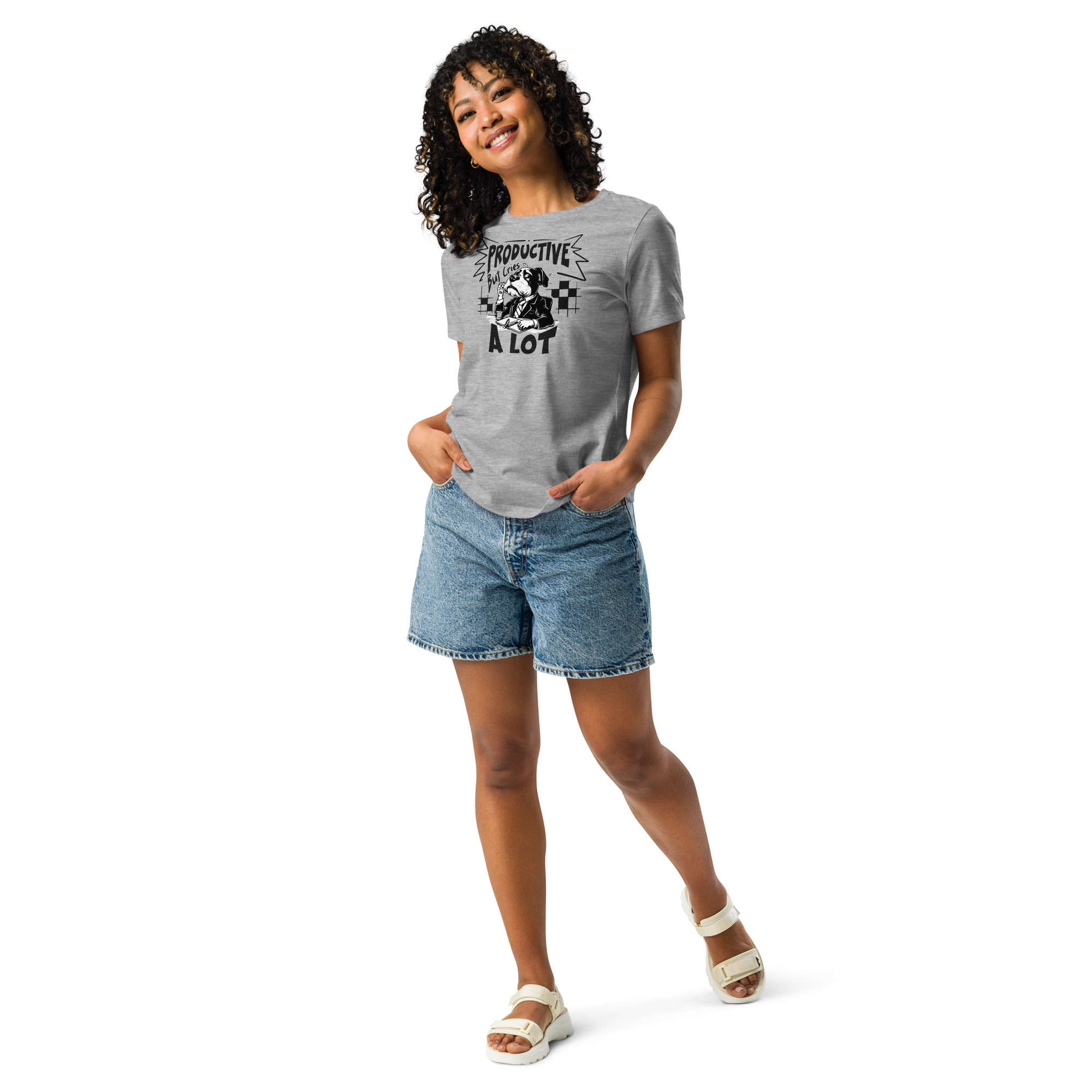 Women's Relaxed T-Shirt (Productive but lies a lot)