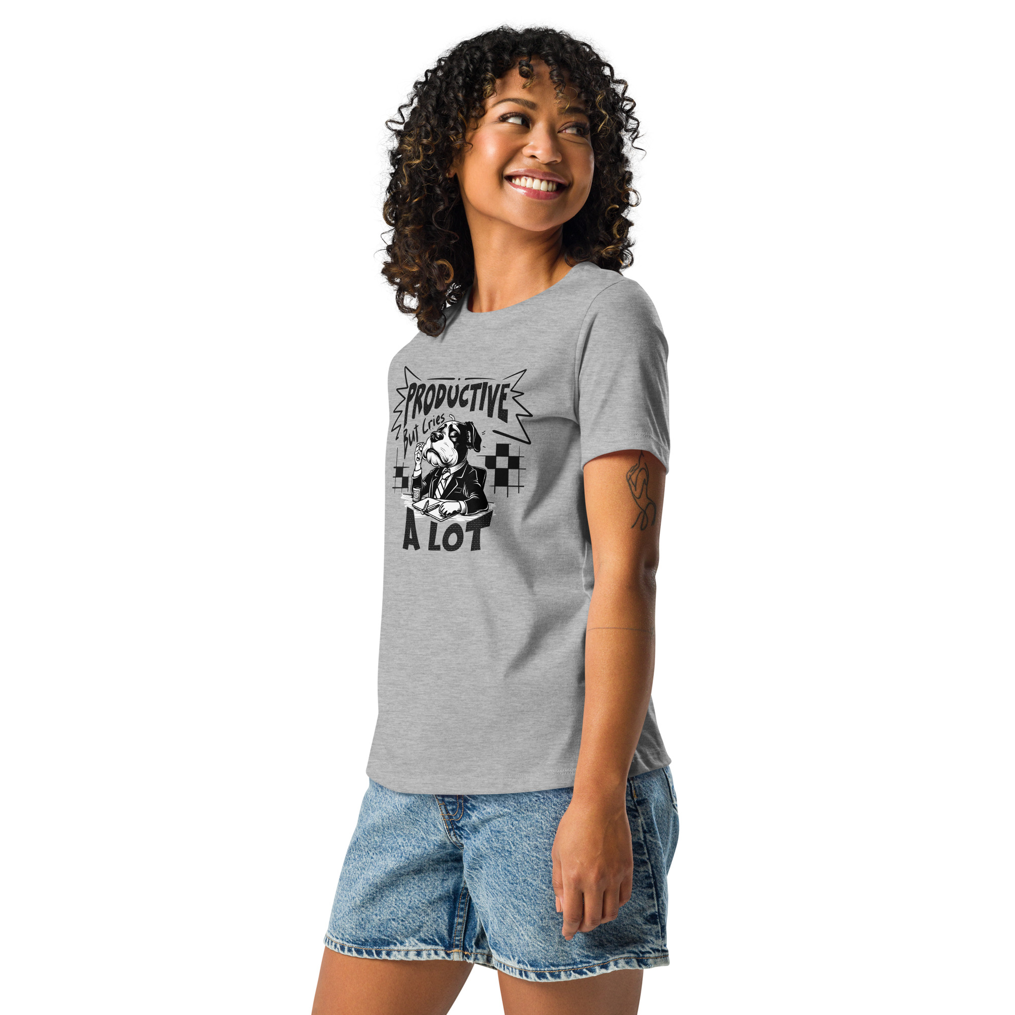 Women's Relaxed T-Shirt (Productive but lies a lot)