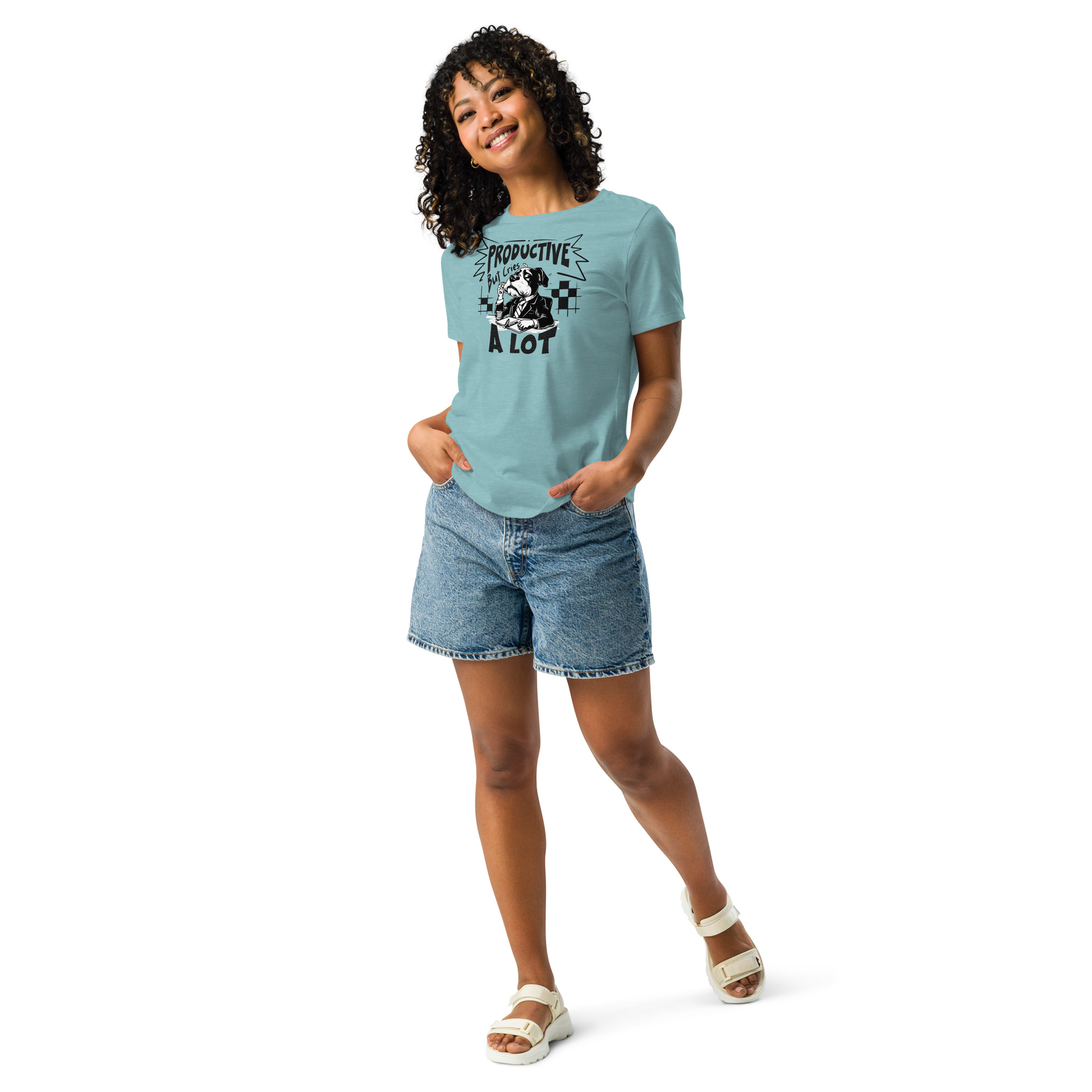 Women's Relaxed T-Shirt (Productive but lies a lot)