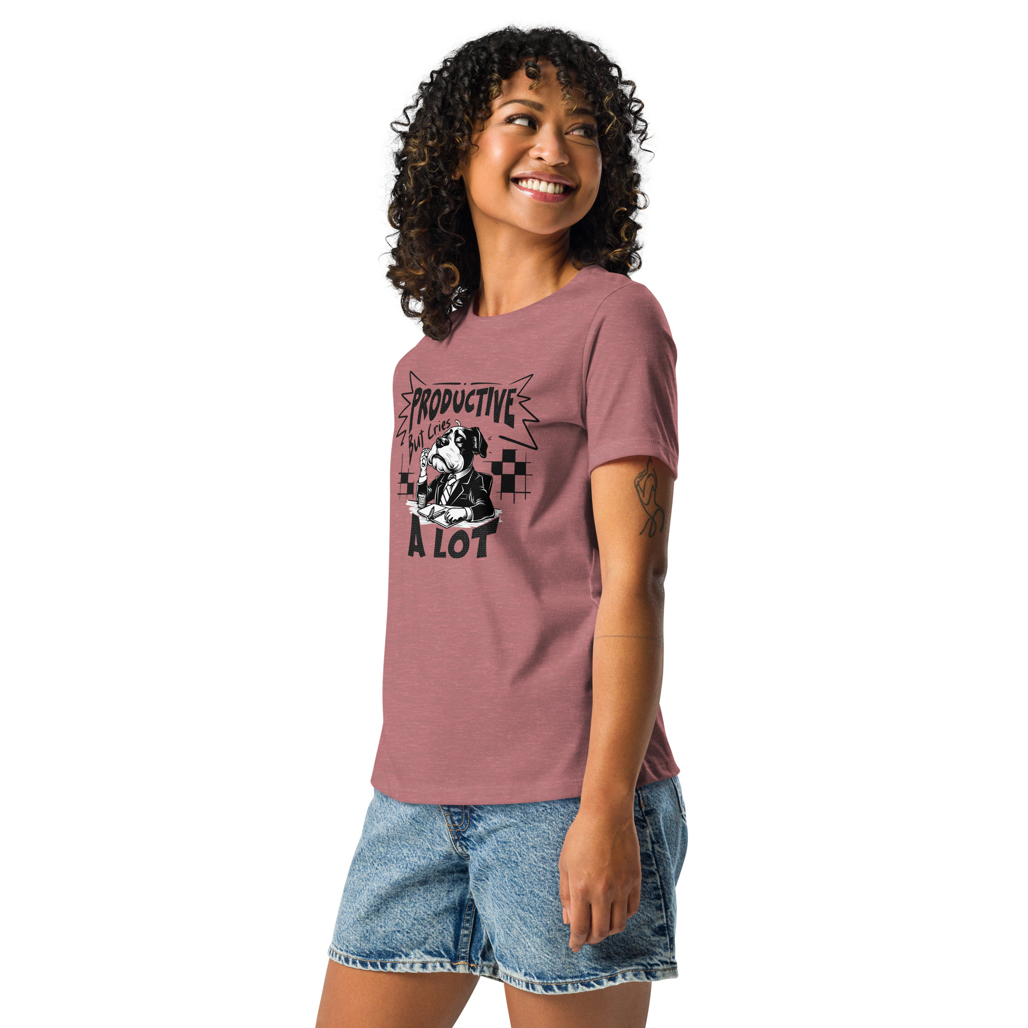 Women's Relaxed T-Shirt (Productive but lies a lot)