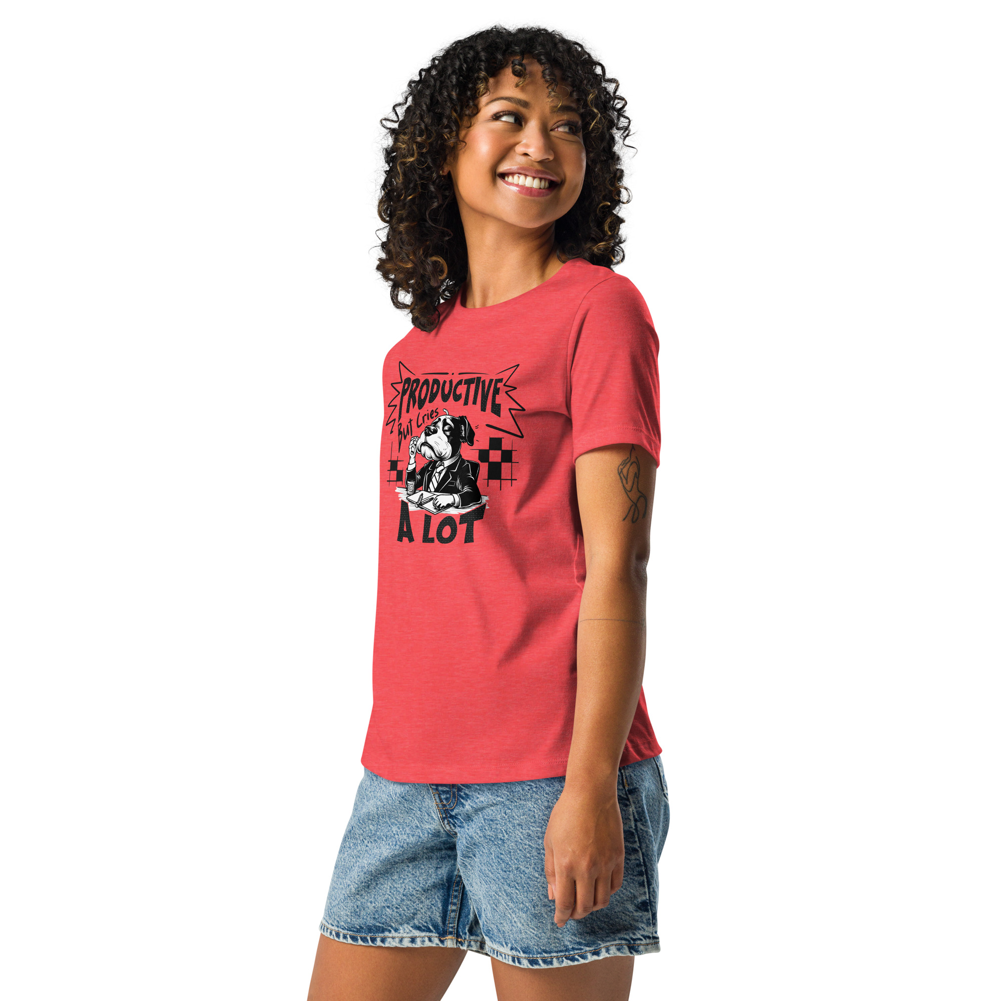 Women's Relaxed T-Shirt (Productive but lies a lot)