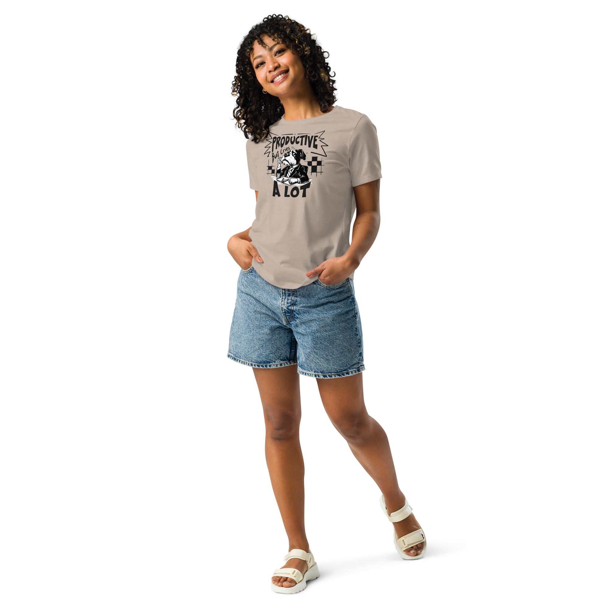 Women's Relaxed T-Shirt (Productive but lies a lot)