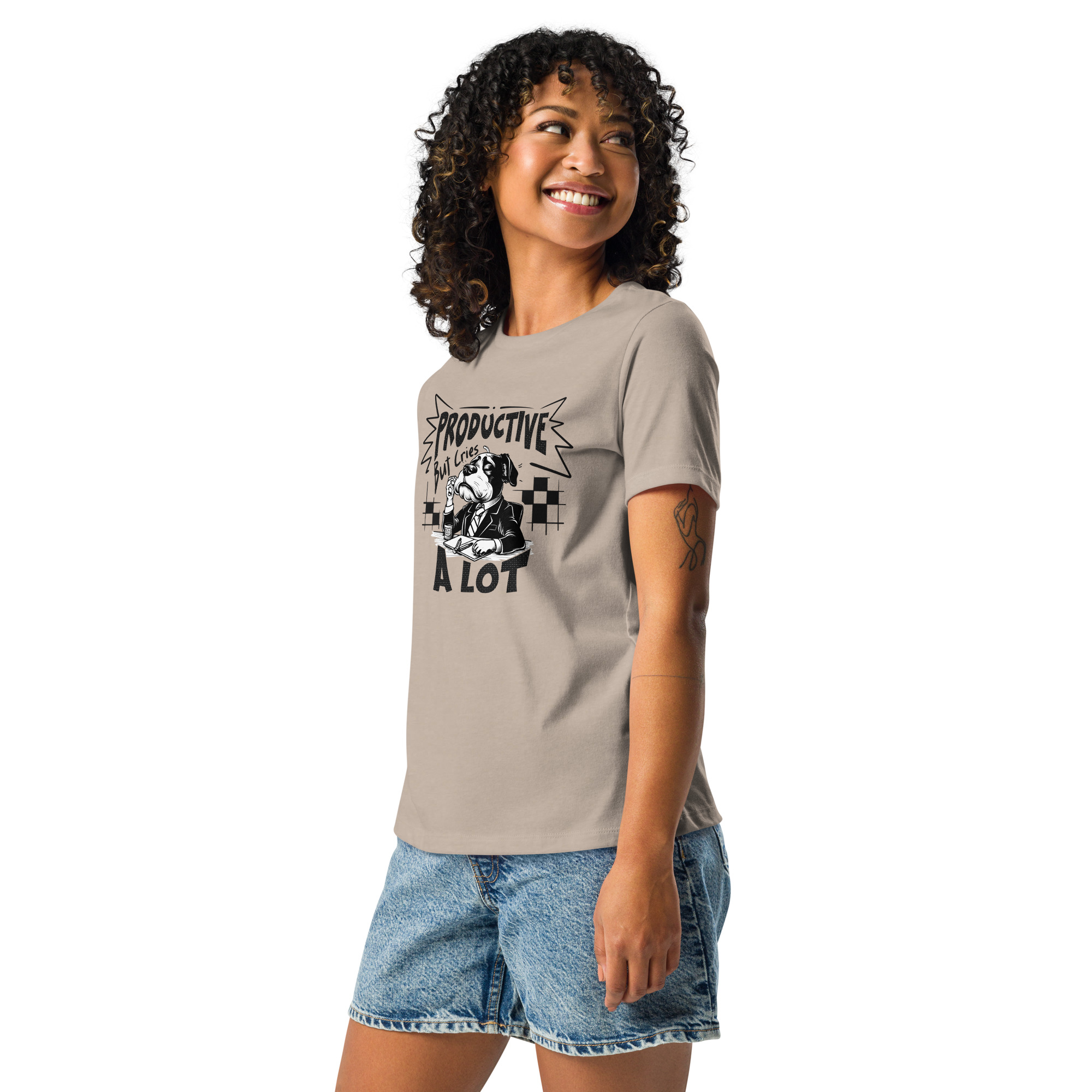 Women's Relaxed T-Shirt (Productive but lies a lot)