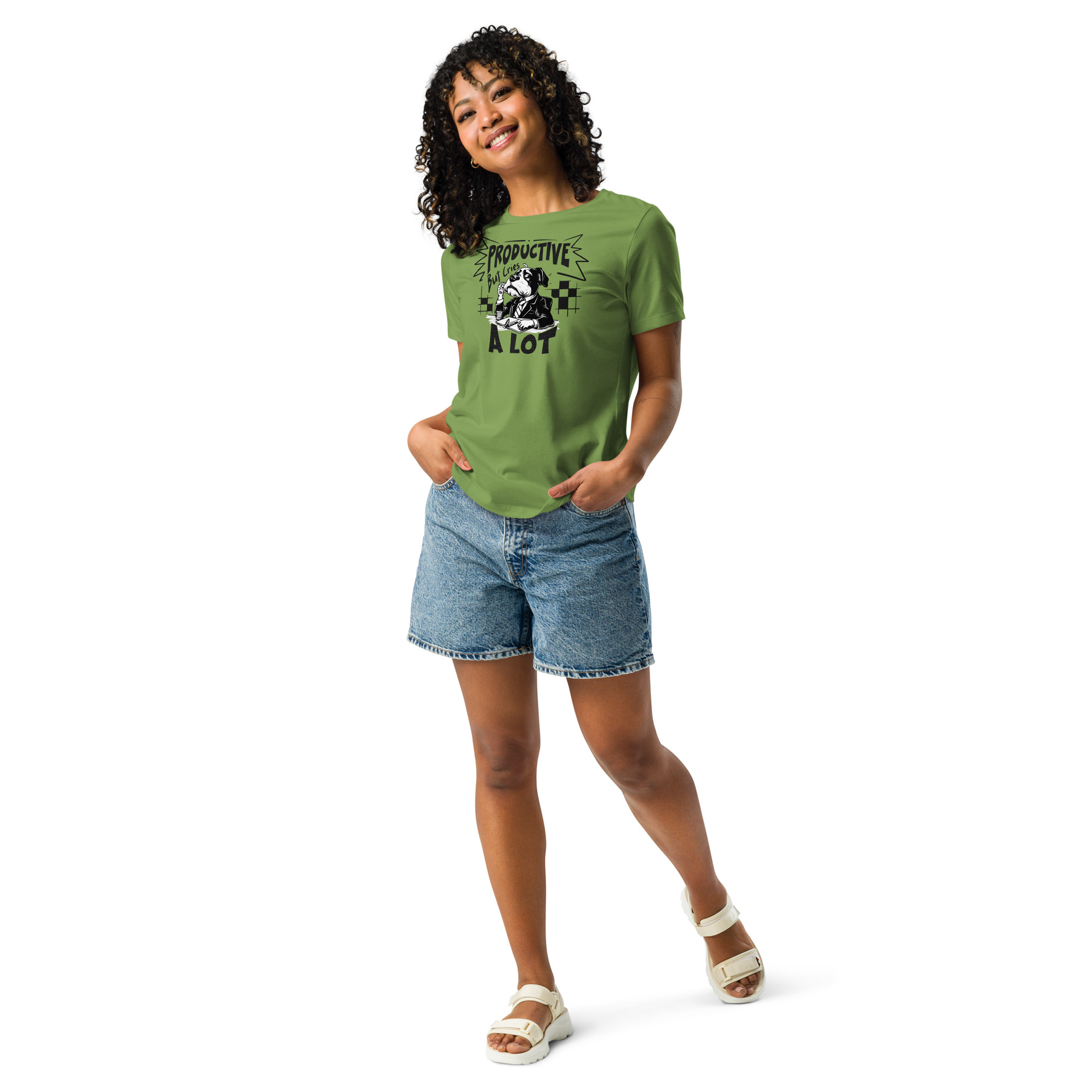 Women's Relaxed T-Shirt (Productive but lies a lot)
