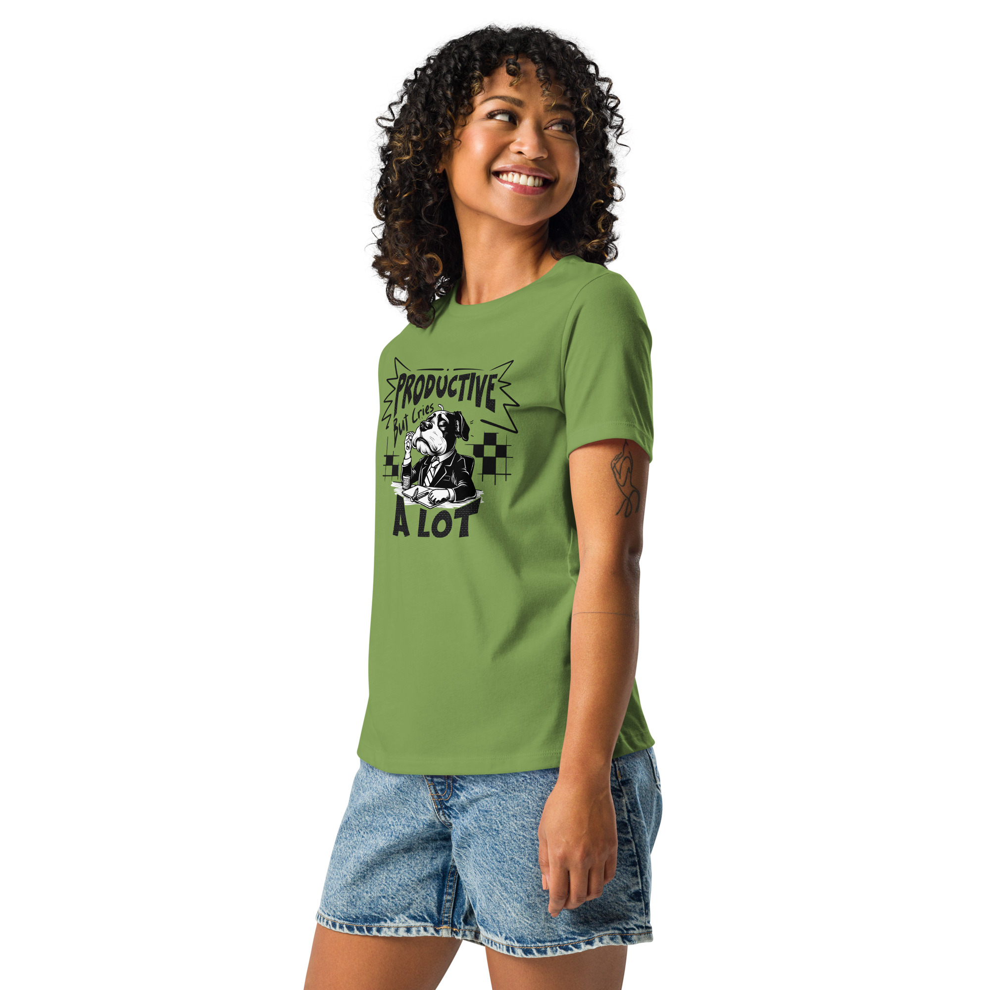 Women's Relaxed T-Shirt (Productive but lies a lot)