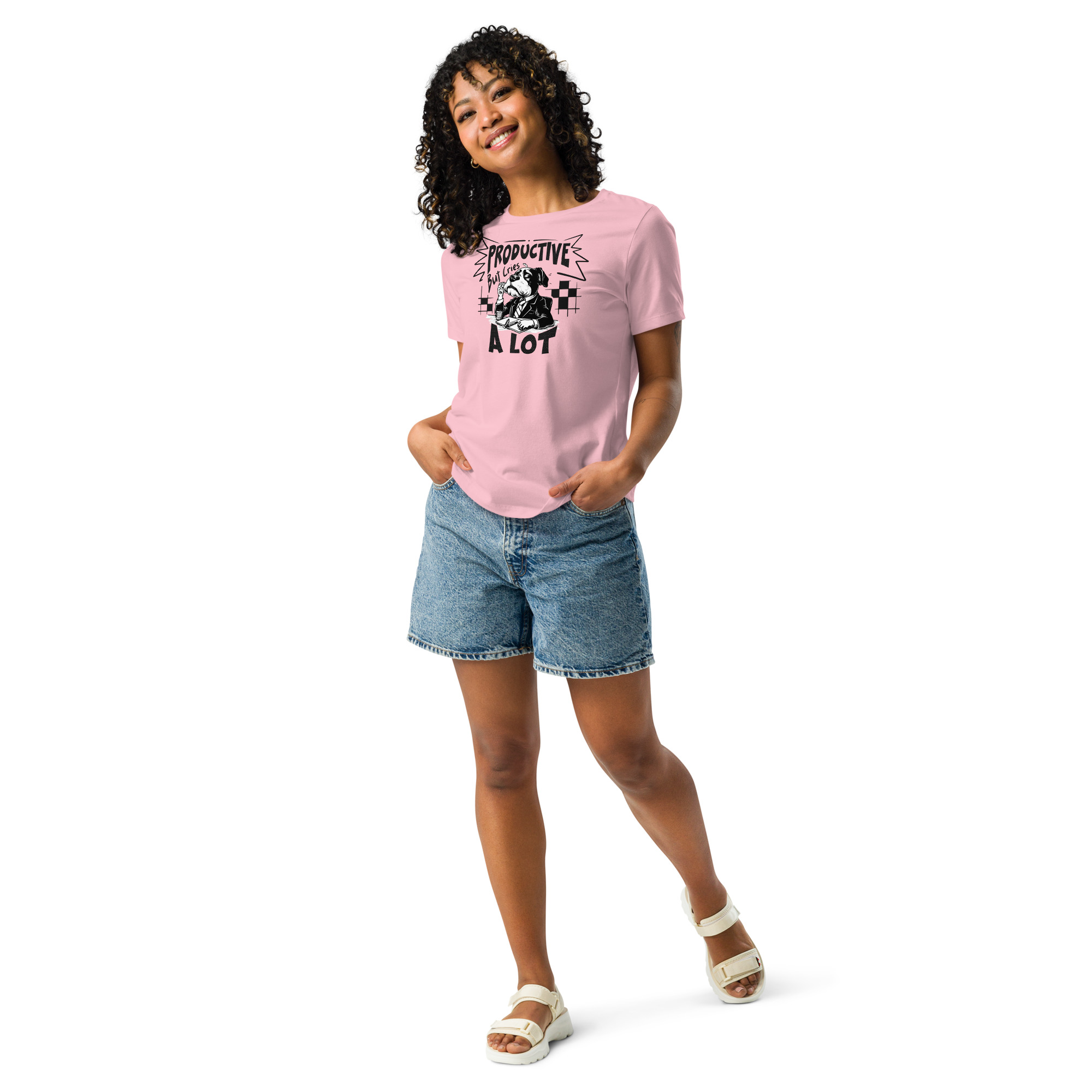 Women's Relaxed T-Shirt (Productive but lies a lot)