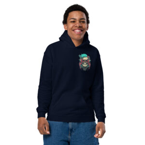 Youth heavy blend hoodie (Colorful-Skull with Headphone)