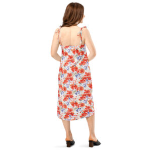 Tie-strap midi dress