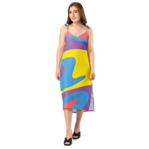 Tie-strap midi dress