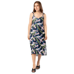 Tie-strap midi dress