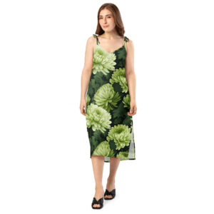 Tie-strap midi dress